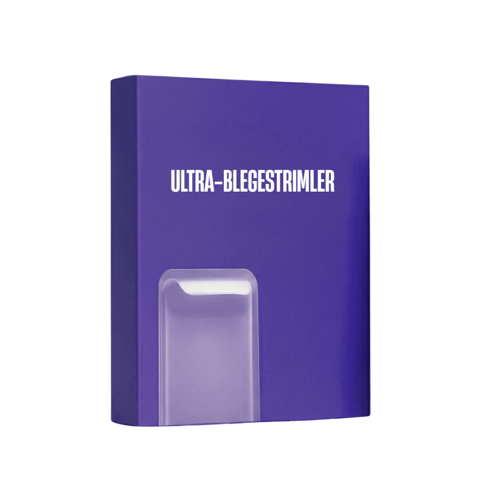 Billede af emballage til Ultra-blegestrimler, en skønhedsløsning for et lysere smil.