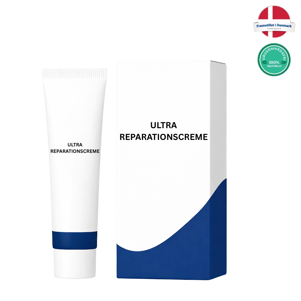 Ultra Reparationscreme tube and box, showcasing the elegant design and branding for skin repair and beauty.