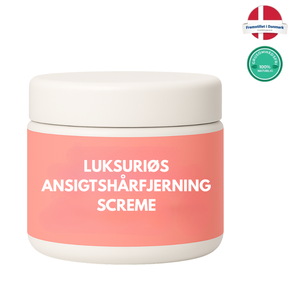 Luksuriøs ansigtshårfjerningscreme i behagelig emballage, ideel til daglig skønhedsrutine.