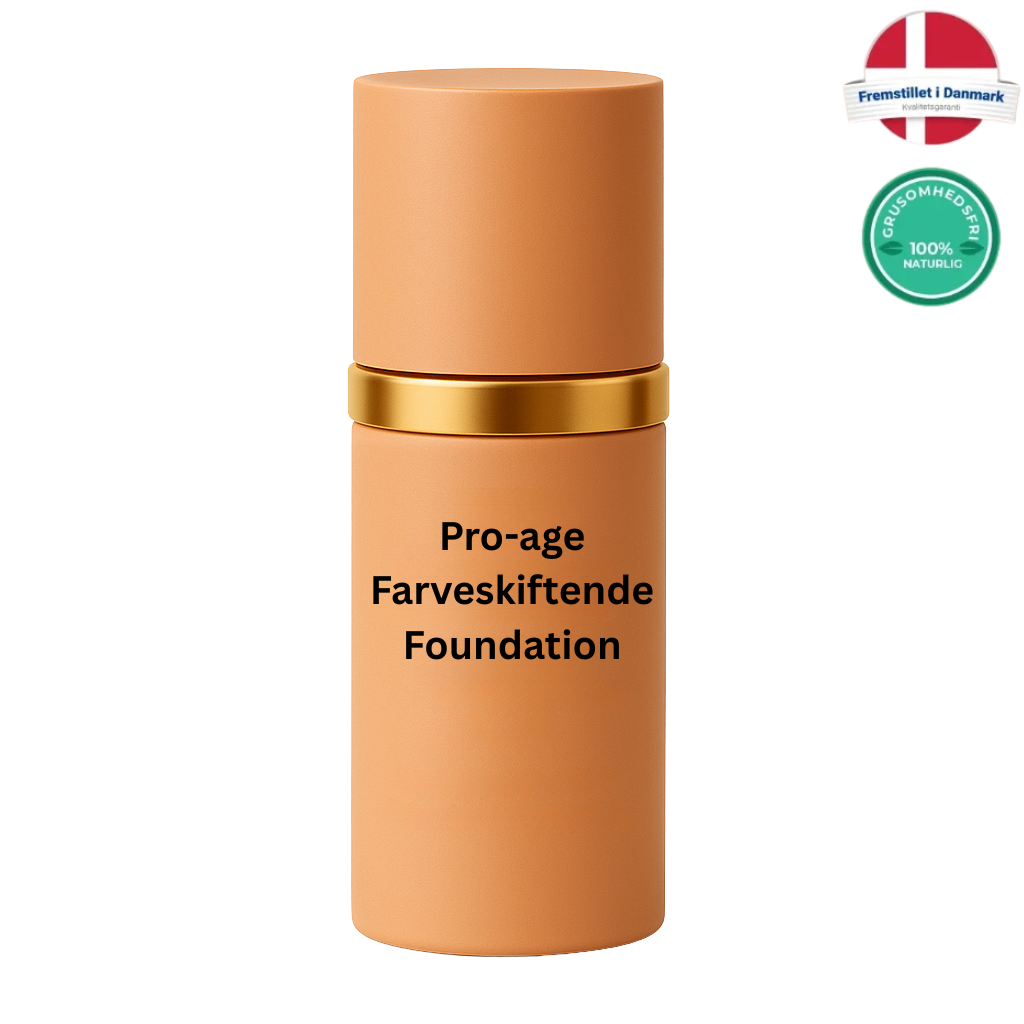 Pro-age Farveskiftende Foundation flaske med naturlig skønhedsformel til ensartet hudtone