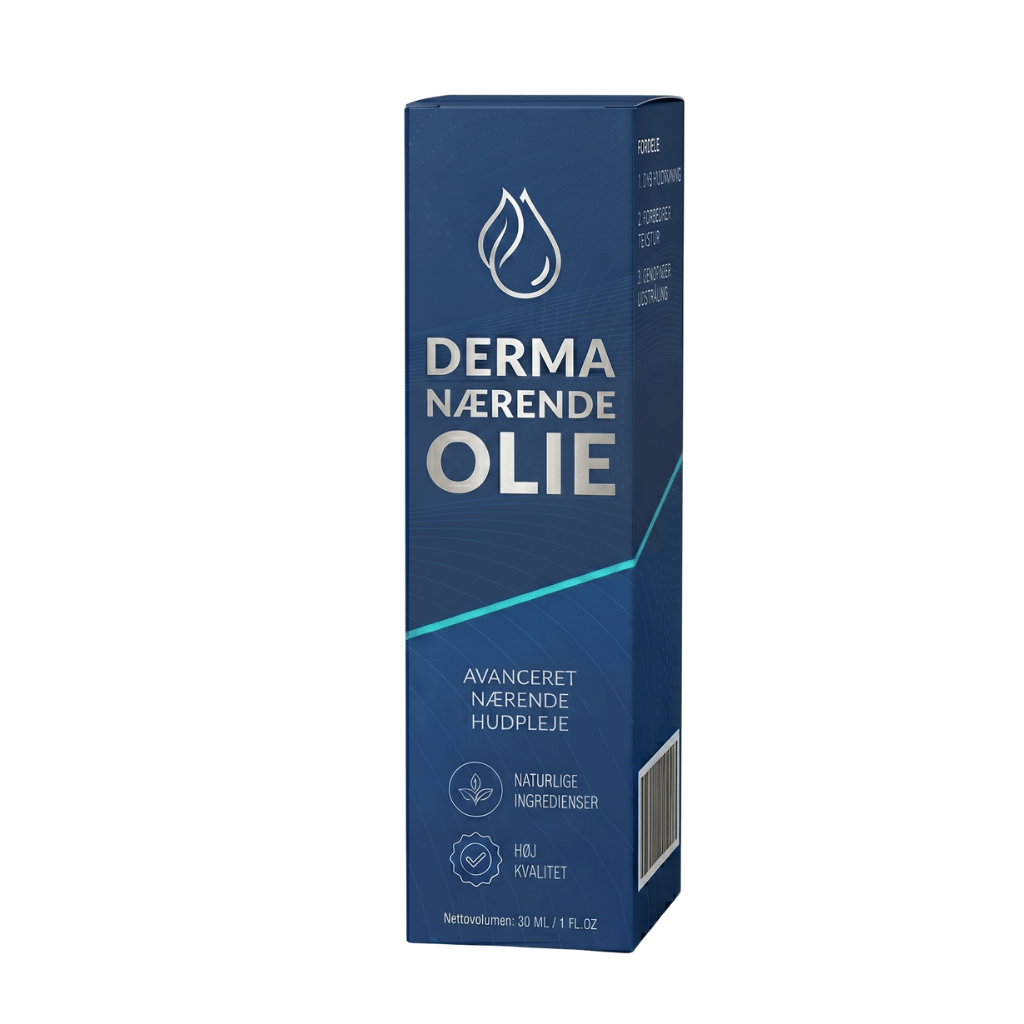 Derma Nærende Olie emballage med avanceret hudpleje og naturlige ingredienser.