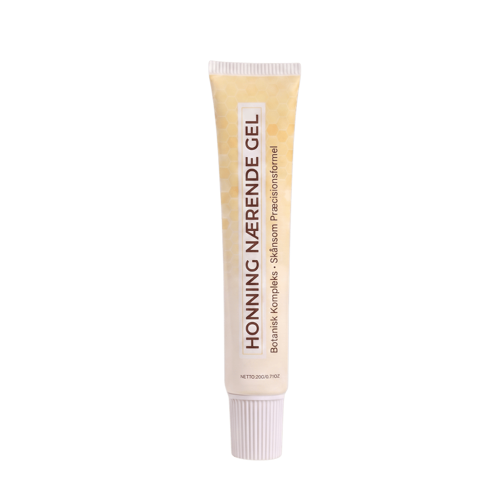 Premium Honning Nærende Gel tube for a fresh and nourished skin appearance.