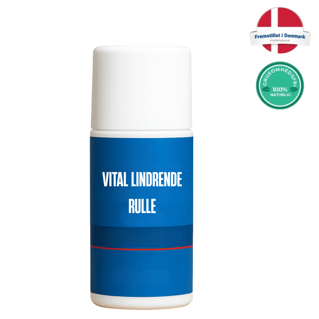 Vital Lindrende Rulle i en moderne roll-on flaske, skabt til at pleje huden effektivt.