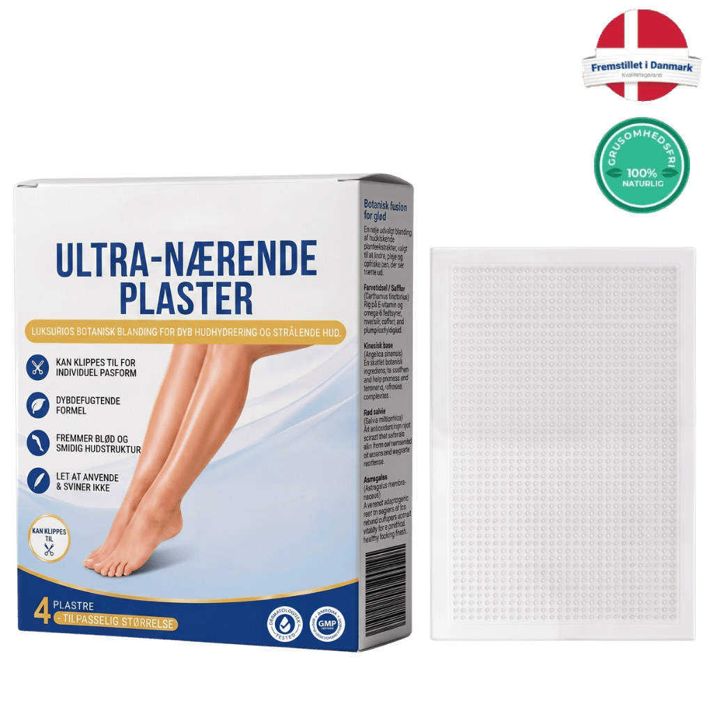 Ultra Nærende Plaster, luksuriøst hudplejeplaster med dyb hydrering og strålende hud, 4 plastre i pakken.