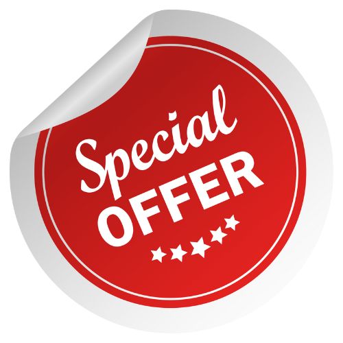 Special offer sticker indicating exclusive deals and promotions.