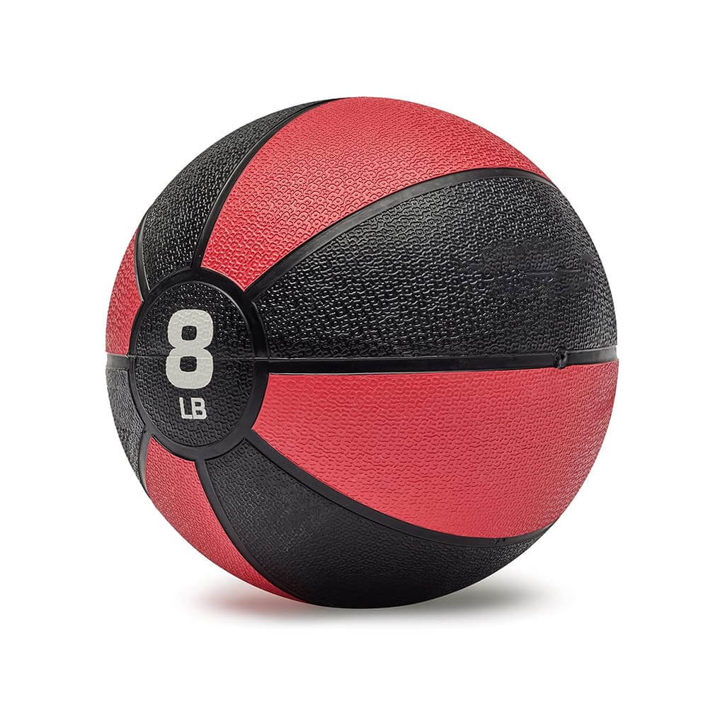 SKÖNHED FormBall in red and black design, 8 lb, perfect for strength and coordination training.
