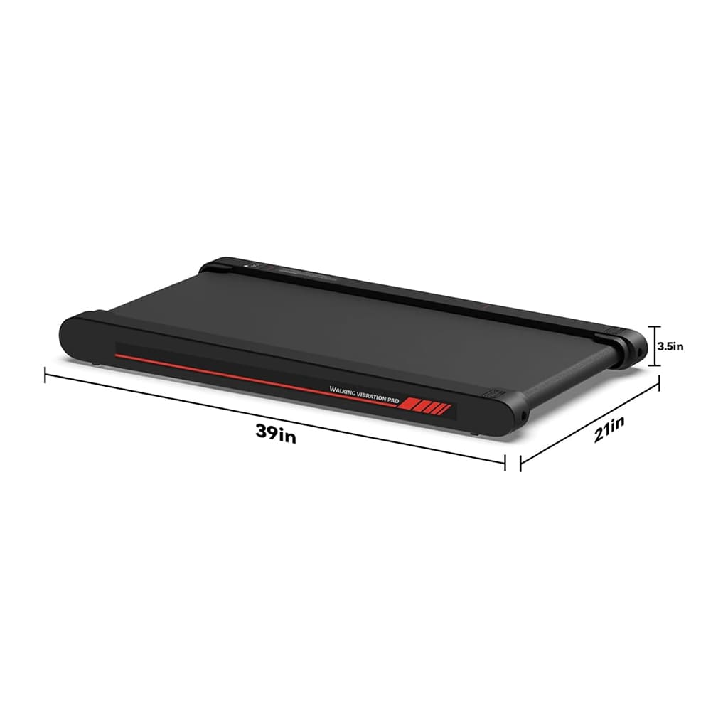 SKÖNHED GlideWalk elegant foldable indoor treadmill with dimensions 39in x 27in x 3.5in.