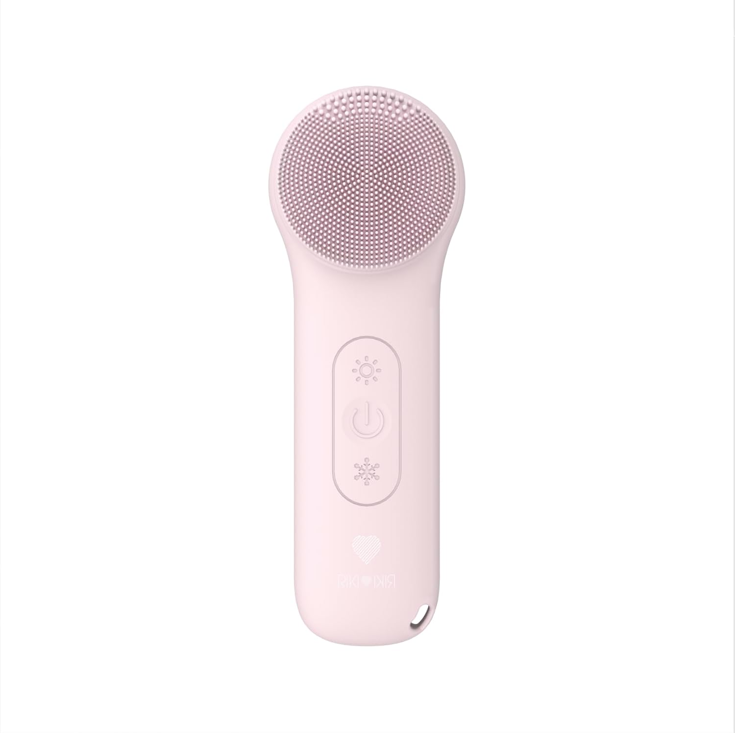 Skönhed 2-i-1 Elektrisk Silikone Ansigtsskurebørste in light pink with vibration and rotating features.