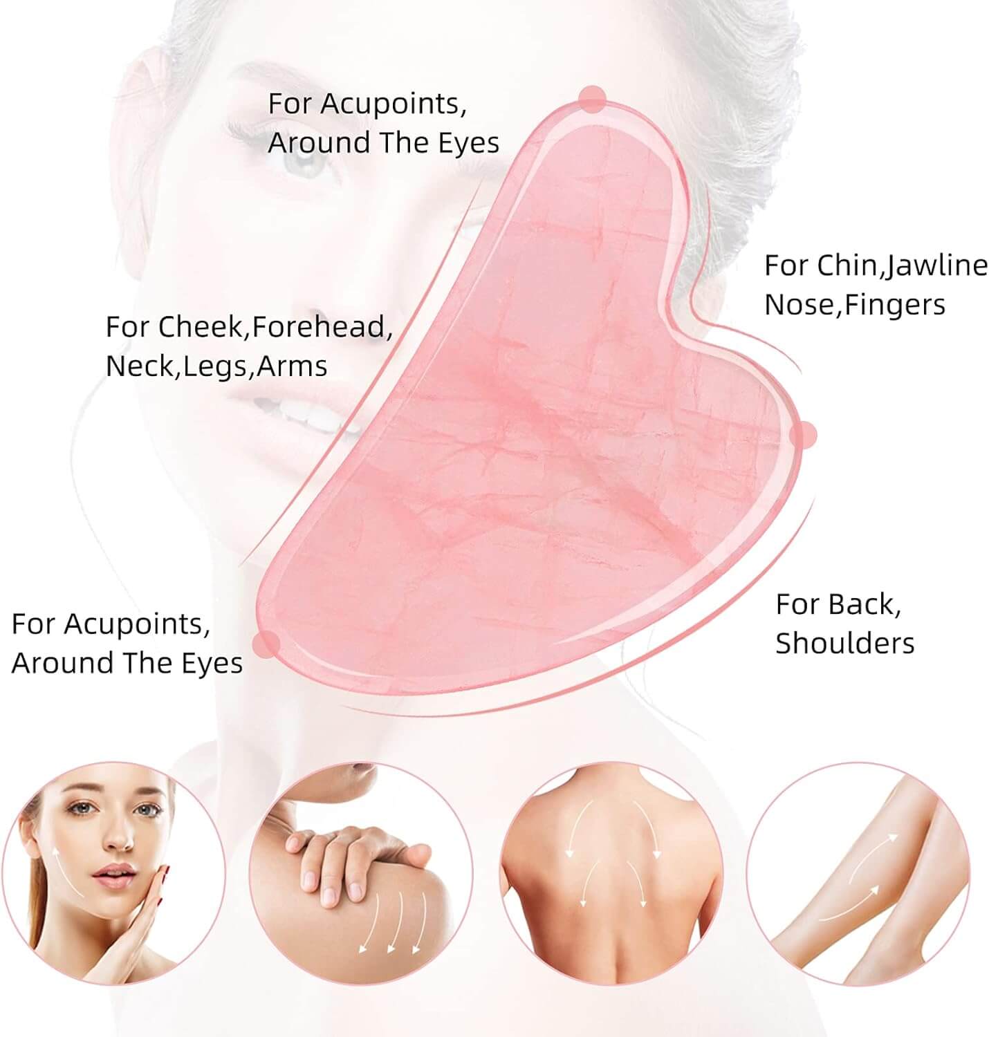 SKÖNHED Gua Sha Massagesten for facial and body care, promoting relaxation and a radiant glow.