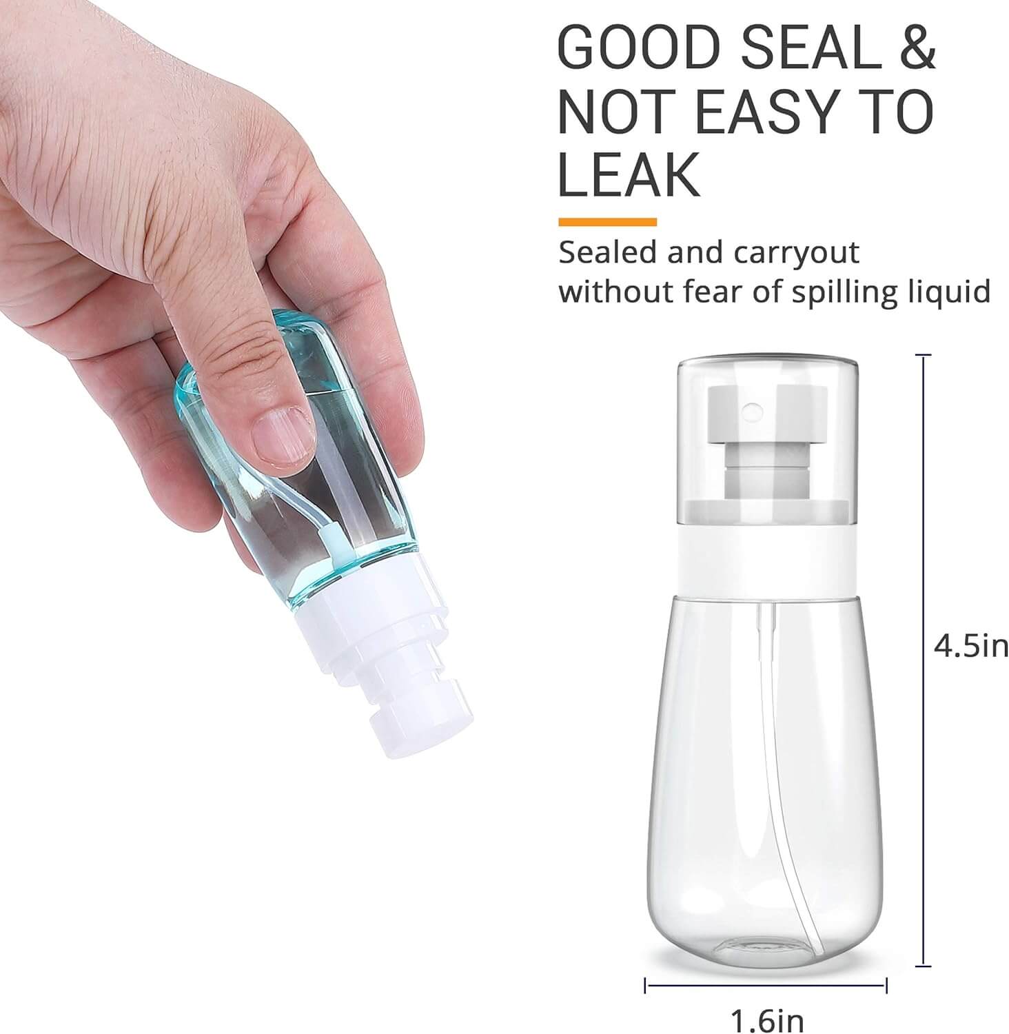 Skönhed – Rejse Sprayflaske showcasing good seal and leak-proof design for easy carrying.